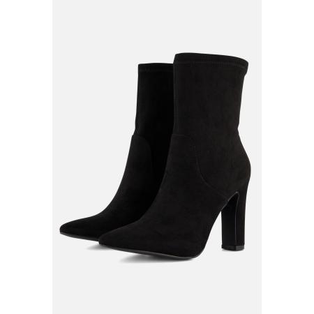 POSH by Poelman Enkellaarsjes zwart Textiel