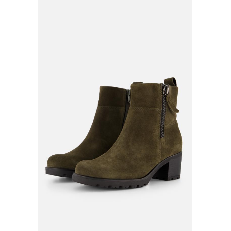 Gabor Enkellaarsjes groen Suede Groen