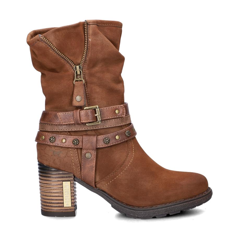 Mustang rits- & gesloten boots Bruin 498020 Bruin