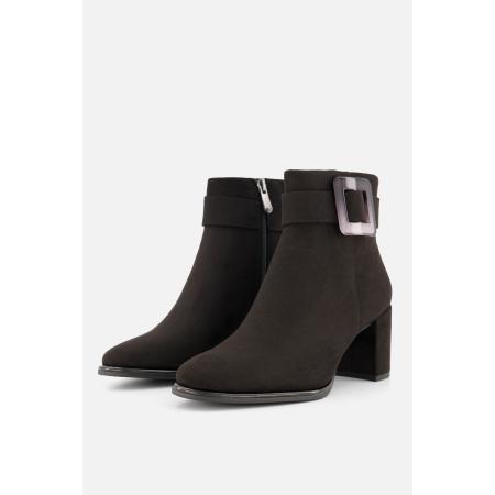 Marco Tozzi Enkellaarsjes zwart Textiel