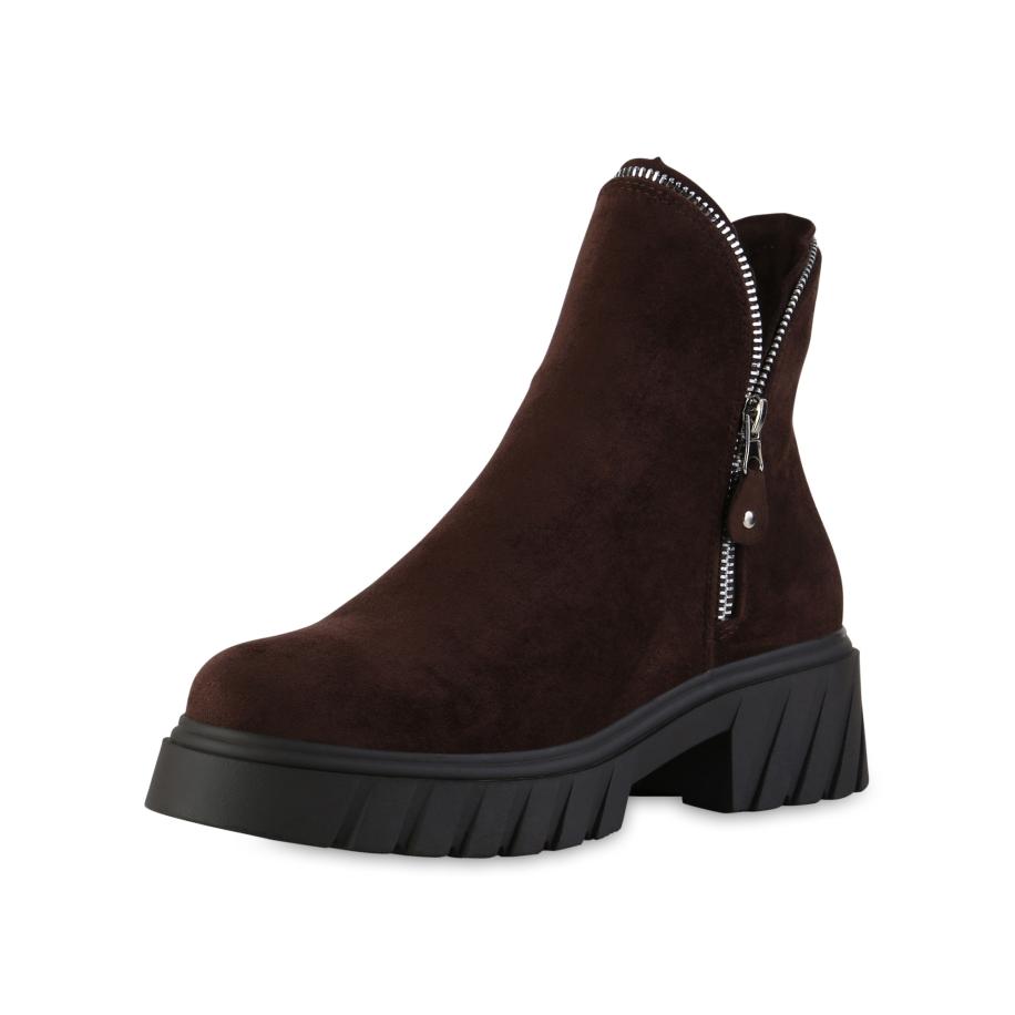 Van Hill Van Hill Enkellaarsjes Katherine bruin -