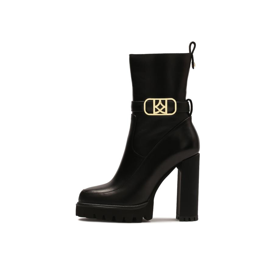 Kazar Enkellaarsjes goud / zwart Zwart