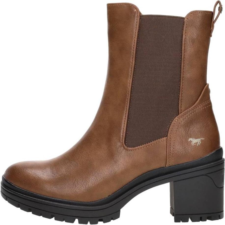 Mustang - Enkellaarsjes Hak Bruin