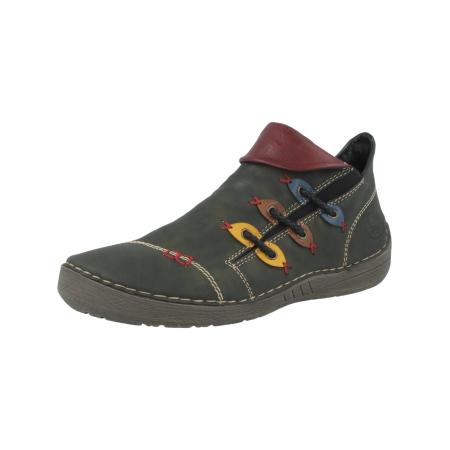 Rieker Rieker Enkellaarsje navy / geel / kaki / watermeloen rood