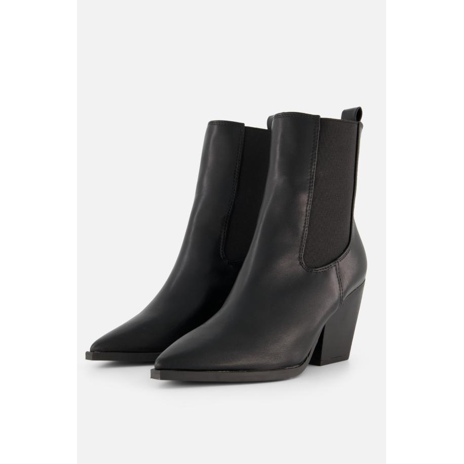 Posh by Poelman Chelsea boots met hak zwart Pu Zwart