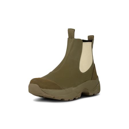 Woden WODEN Chelsea boots Siri ecru / olijfgroen