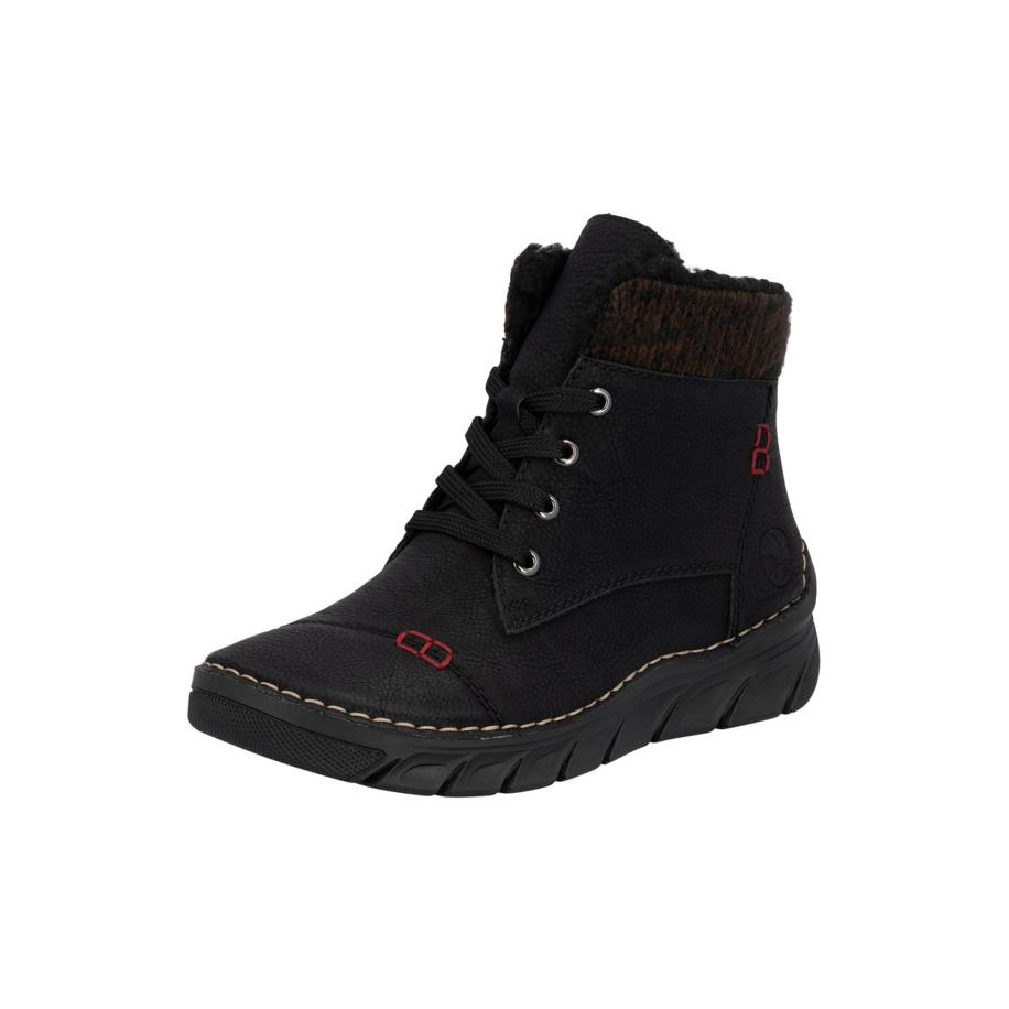 Rieker Rieker Veterlaarsjes zwart -