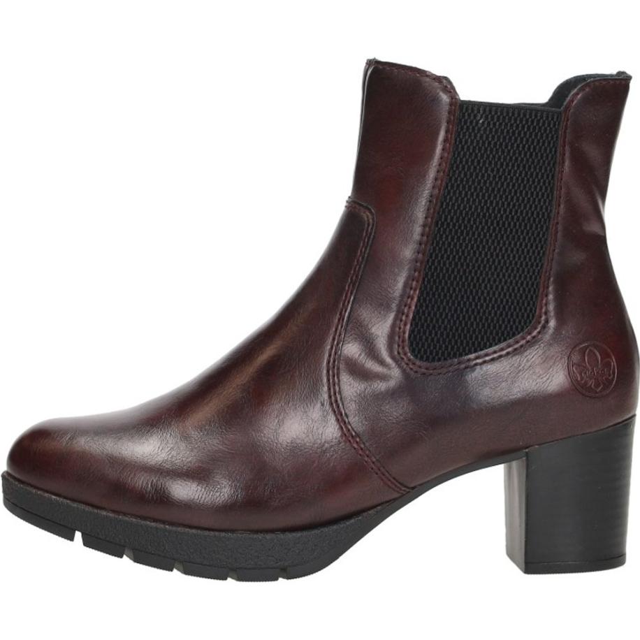 Rieker - Enkellaarsjes Hak Rood