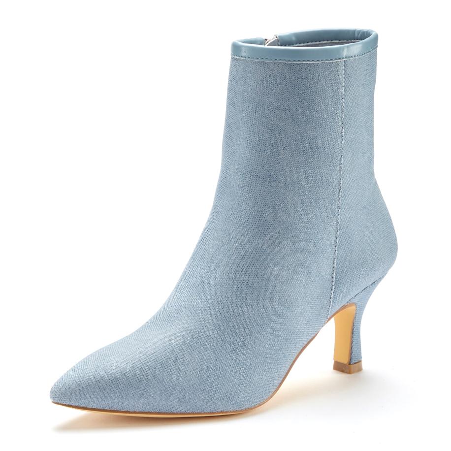 Lascana LASCANA Enkellaarsjes blauw denim -