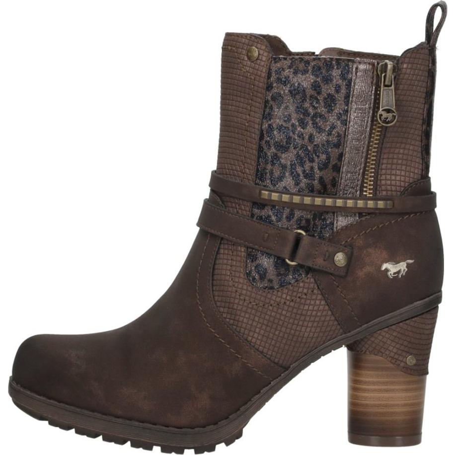 Mustang - Enkellaarsjes Hak Bruin