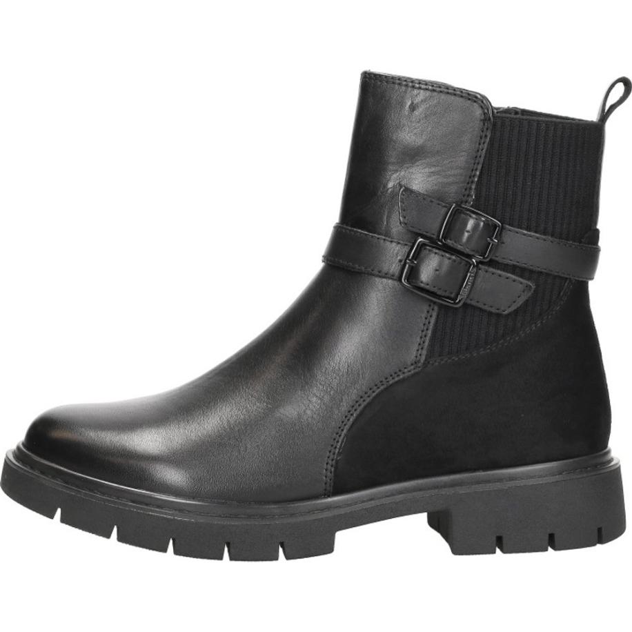 Tamaris Comfort - Enkellaarsjes Plat Zwart