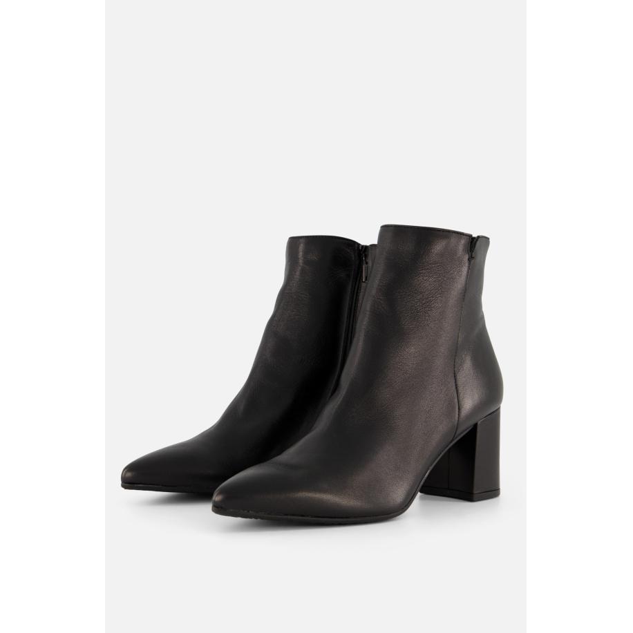 Linea Zeta Enkellaarsjes zwart Leer Zwart