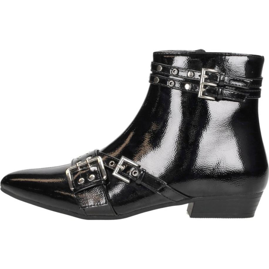 Sub55 - Enkellaarsjes Plat Zwartlak Zwart