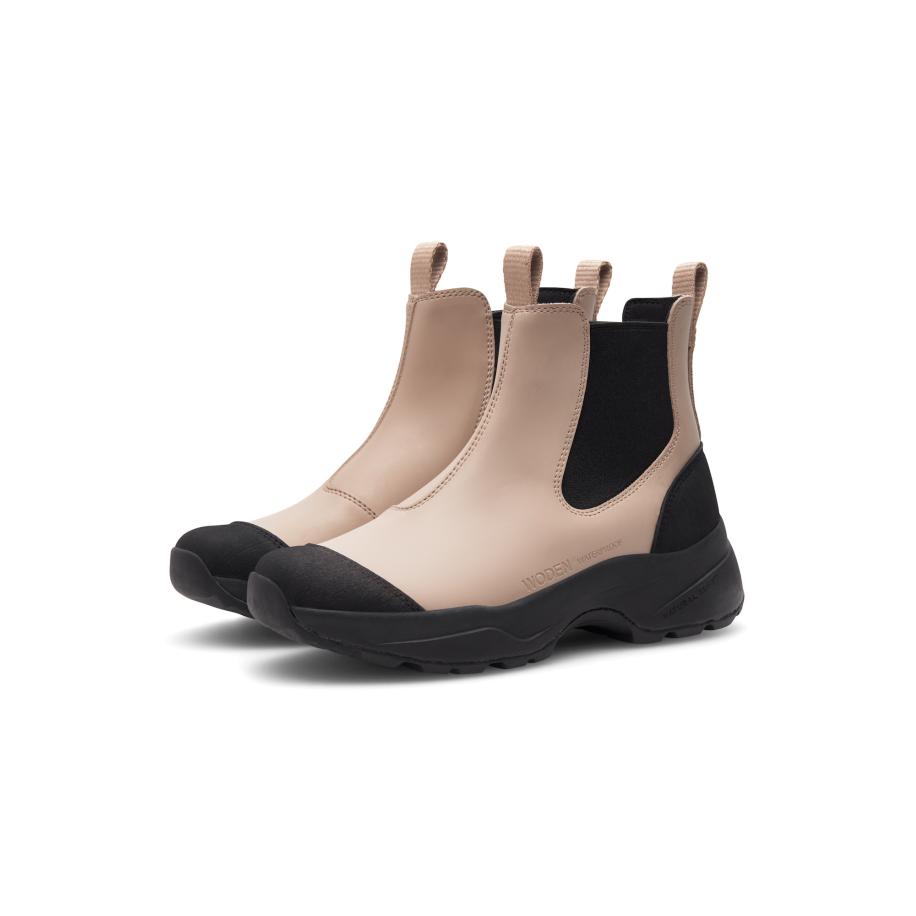Woden WODEN Chelsea boots Siri pastelroze / zwart -