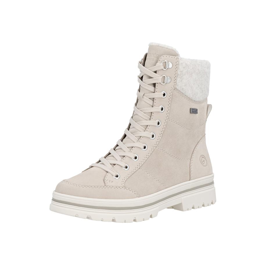 Remonte REMONTE Veterlaarsjes crème -