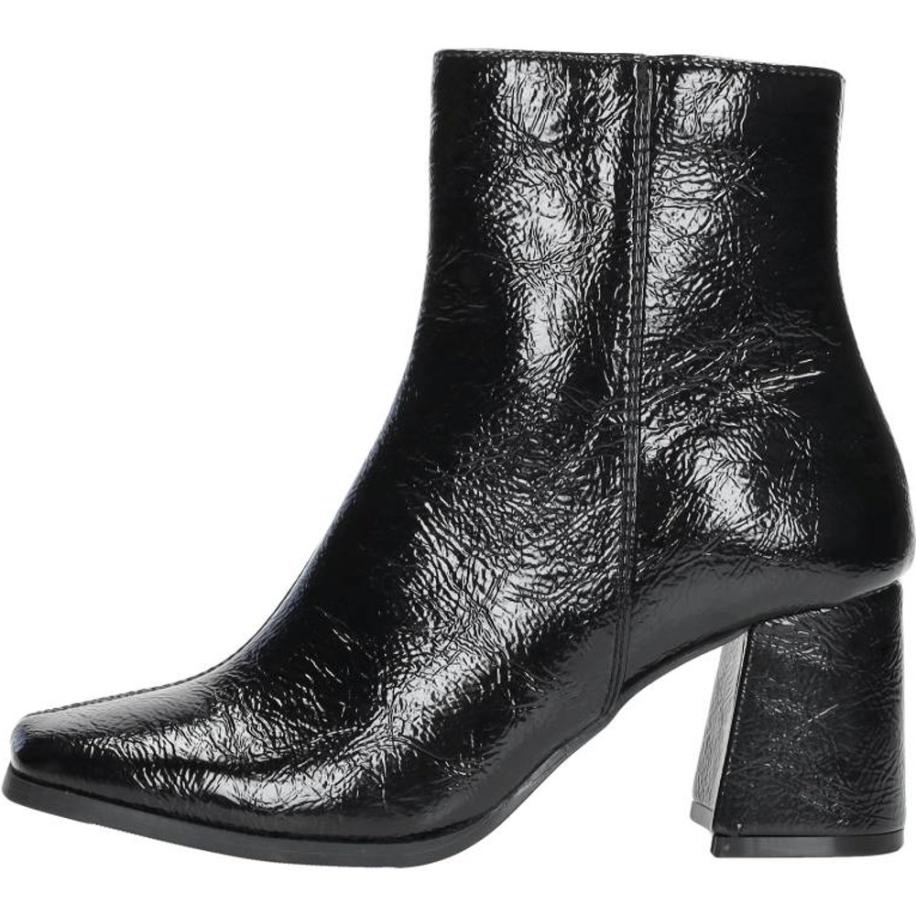 Sub55 - Enkellaarsjes Hak Zwartlak Zwart