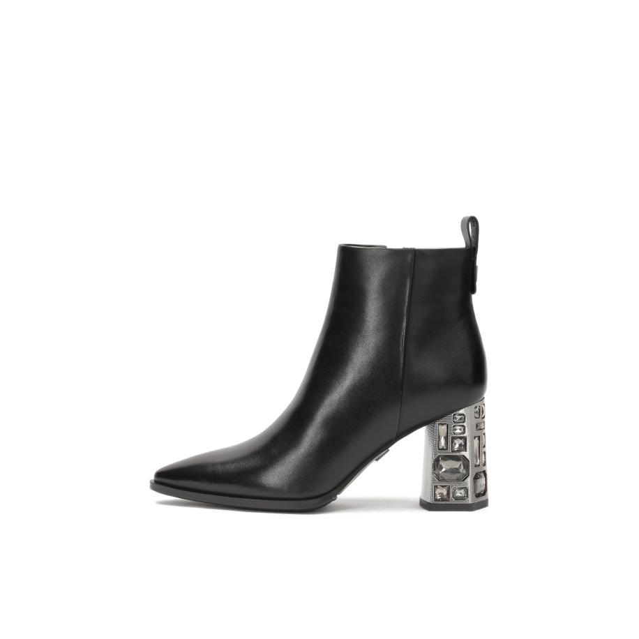 Kazar Enkellaarsjes zwart / zilver Zwart