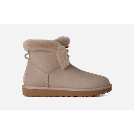 UGG® Classic Mini Posy Boot in Cobble Grey, Maat 36, Suede