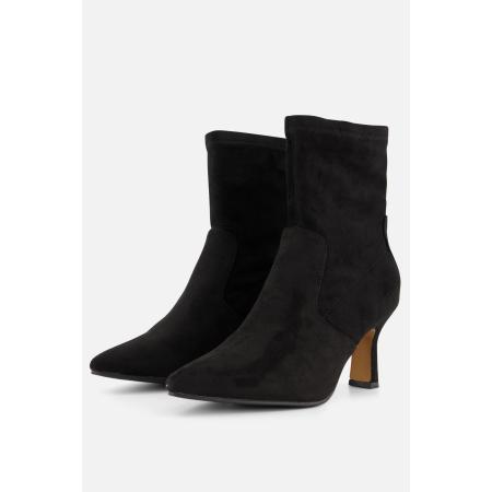 POSH by Poelman Enkellaarsjes zwart Textiel