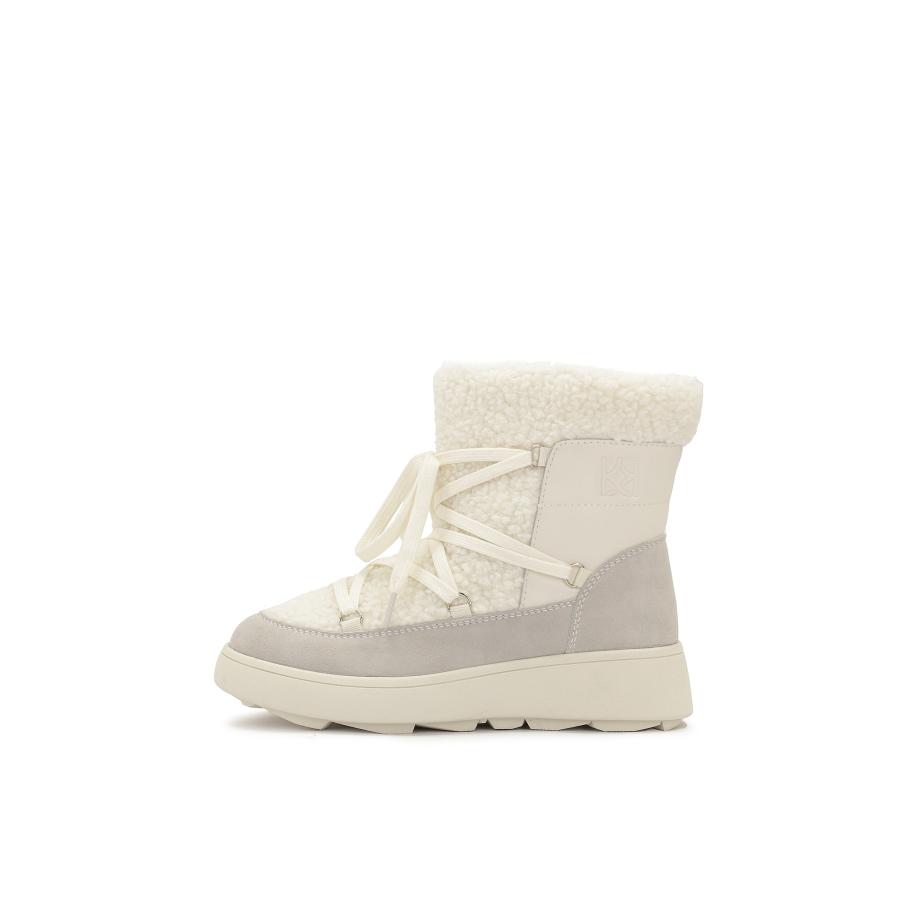 Kazar Kazar Snowboots crème / grijs -