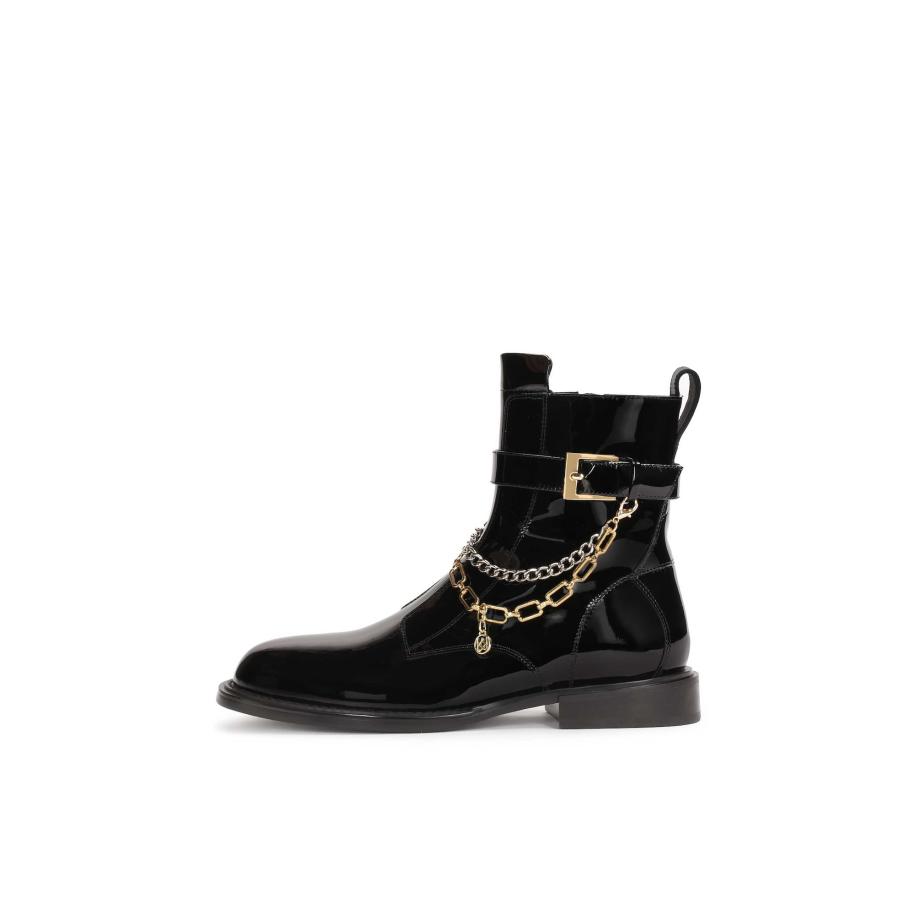 Kazar Kazar Enkellaarsjes goud / zwart / zilver -