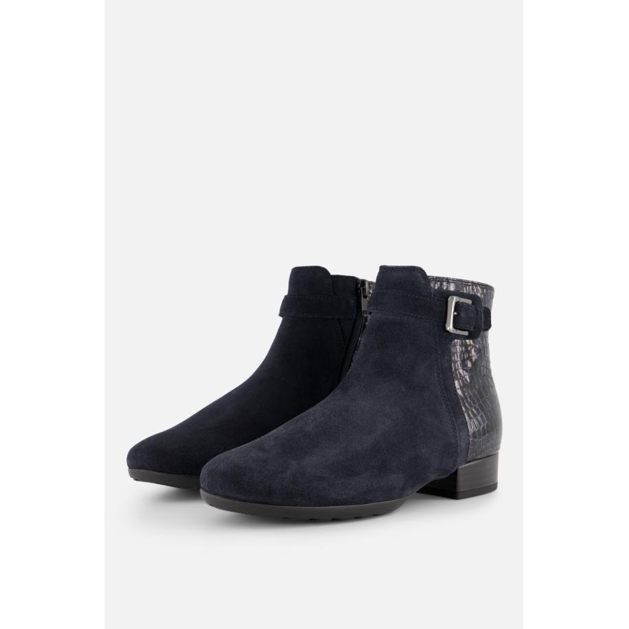 Gabor Enkellaarsjes blauw Suede Blauw