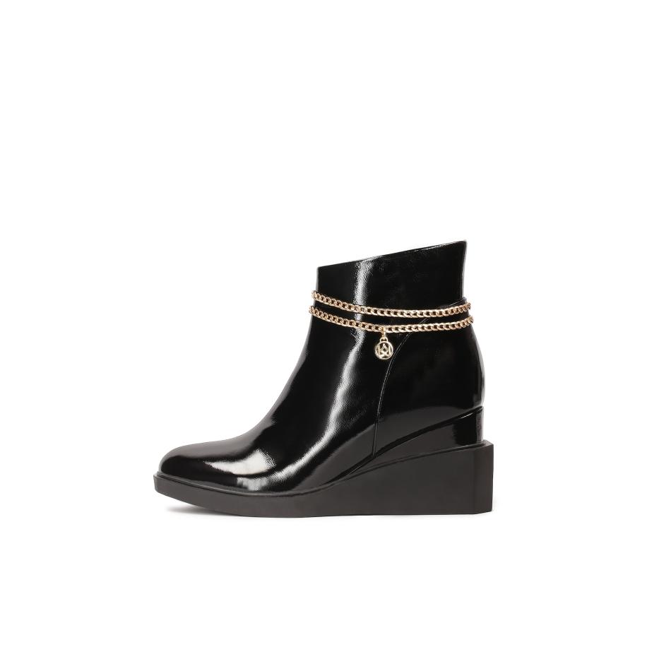 Kazar Kazar Enkellaarsjes goud / zwart -