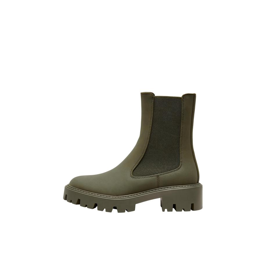 Only ONLY Chelsea boots Betty olijfgroen -