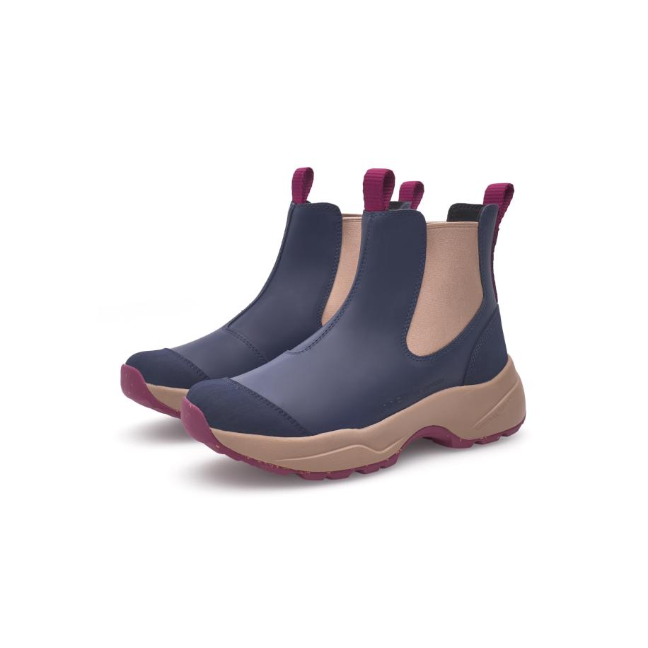 Woden WODEN Chelsea boots Siri donkerbeige / navy / bessen -