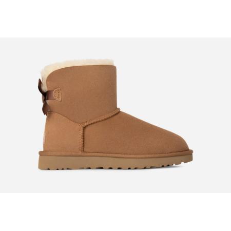 UGG® Mini Bailey Bow II-laars voor dames in Brown, Maat 36, Shearling