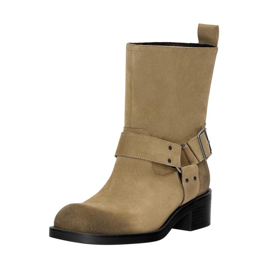 Pull&Bear Pull&Bear Enkellaarsjes donkerbeige -