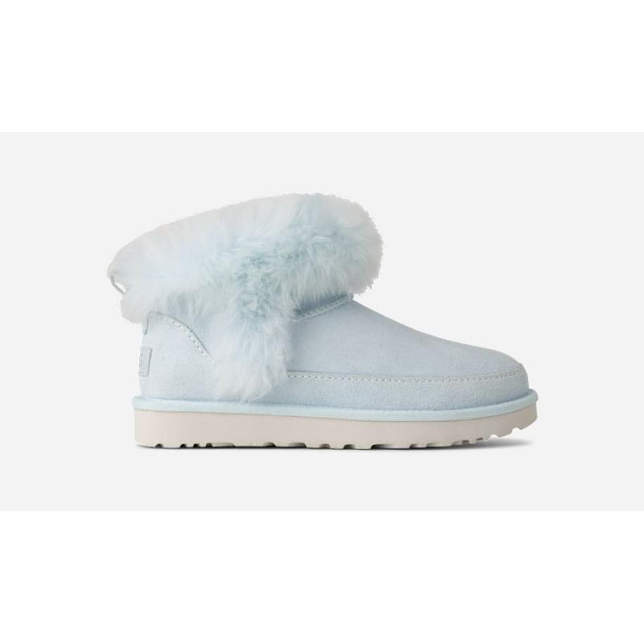 UGG® Classic Ultra Mini Chalet-laars in Reef Blue, Maat 39, Suede Blauw