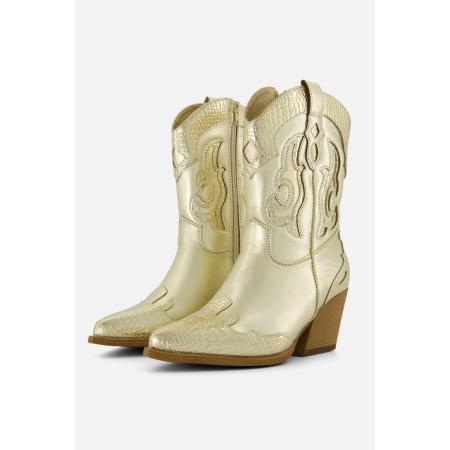 Ann Rocks Cowboylaarzen goud Pu