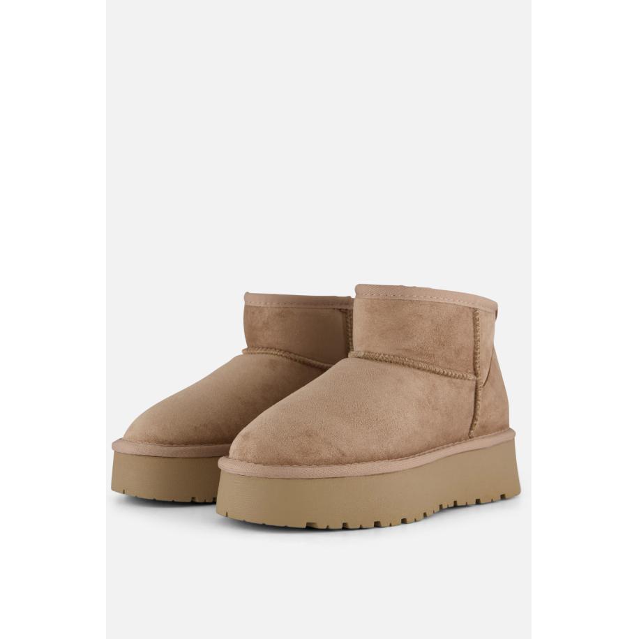 POSH by Poelman Gevoerde boots glitter beige Bruin