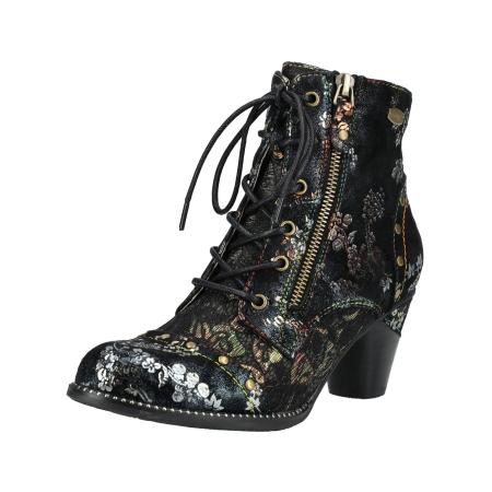 Laura Vita Laura Vita Veterlaarsjes lichtgroen / rosa / zwart