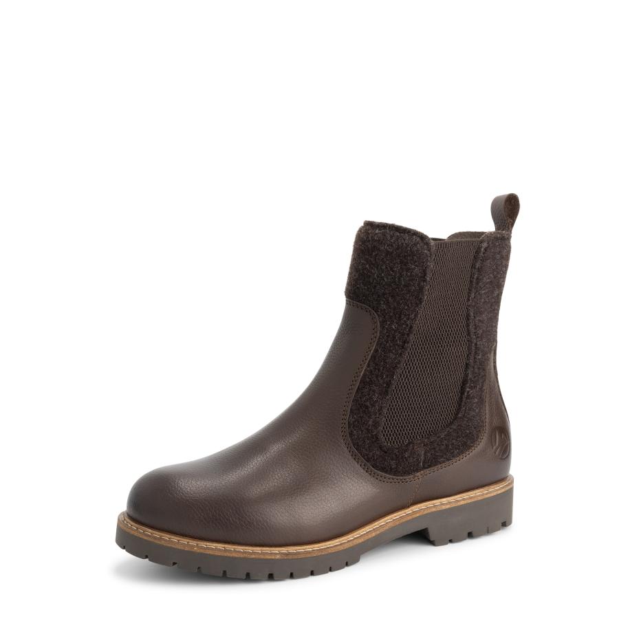 Travelin Travelin Chelsea boots Okstindal donkerbruin -