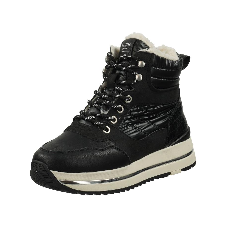 Mustang MUSTANG Veterlaarsjes zwart / wit -