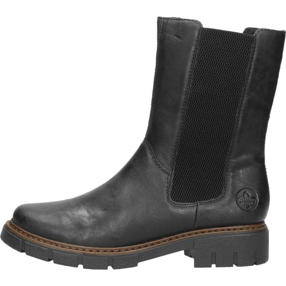 Rieker - Enkellaarsjes Plat Zwart