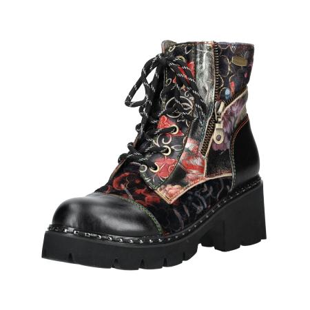 Laura Vita Laura Vita Veterlaarsjes rood / zwart