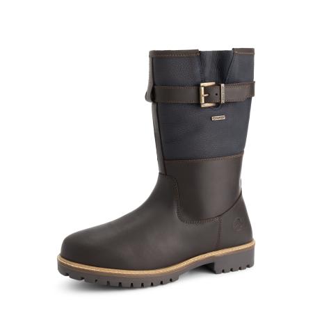 Travelin Travelin Boots Fjaere donkerblauw / donkerbruin / goud