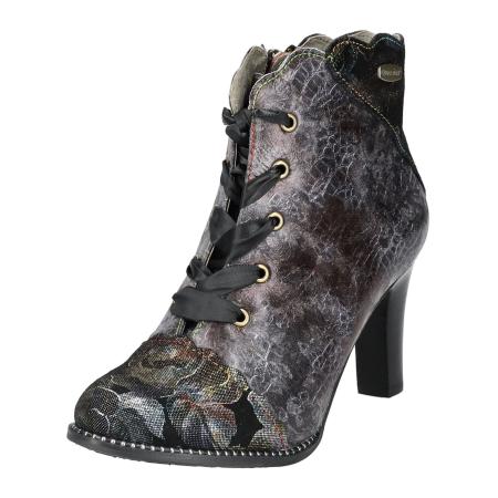 Laura Vita Laura Vita Veterlaarsjes zilvergrijs / zwart