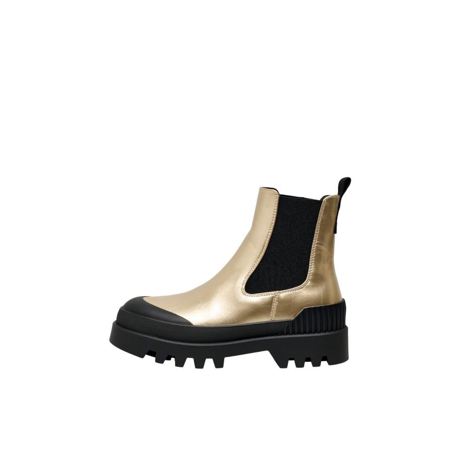 Only ONLY Chelsea boots ONLBUZZ-2 goud / zwart -