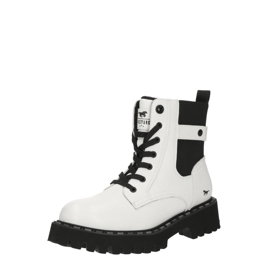 Mustang MUSTANG Veterlaarsjes zwart / wit -