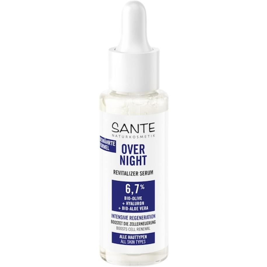 Sante Naturkosmetik Dag- & nachtverzorging Overnight Revitalizer Serum Hyaluronzuurserum Dames 30 ml