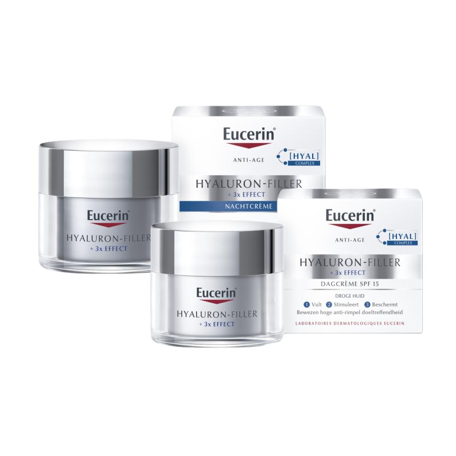 Eucerin Hyaluron-Filler Huidverzorgingsset - Dagcrème SPF15 en Nachtcrème -