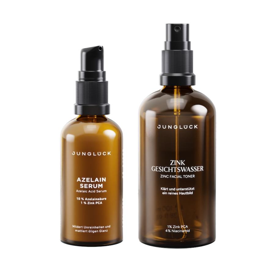 Junglück Bye Bye Puistjes Combi - Zink Gezichtstoner Azelaïne Serum