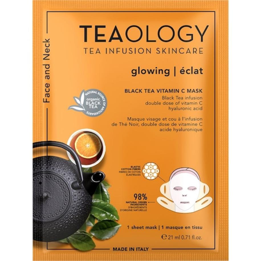 Teaology Gezichtsverzorging Black Tea Vitamin C Mask Sheet maskers Dames 21 ml