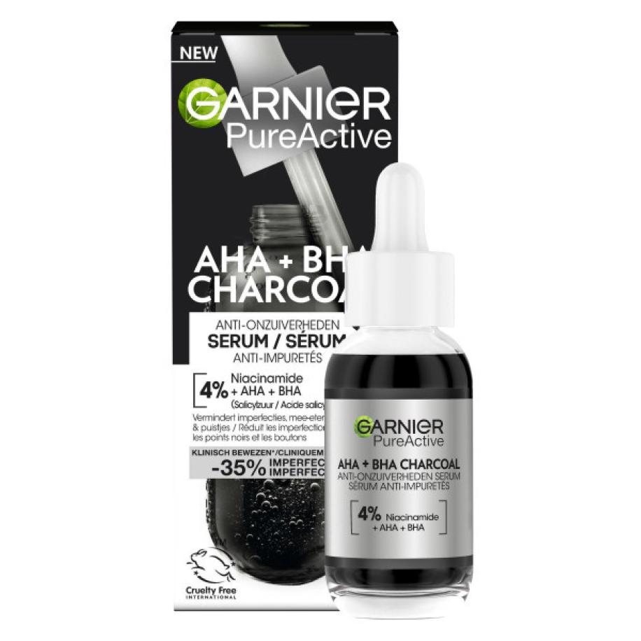 Garnier PureActive AHA + BHA Charcoal Anti-Onzuiverheden Serum