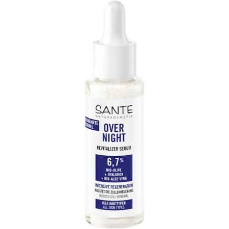 Sante Naturkosmetik Dag- & nachtverzorging Overnight Revitalizer Serum Hyaluronzuurserum Dames 30 ml