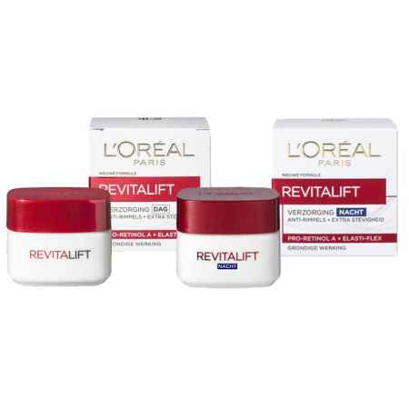 L'Oréal Paris Revitalift Dagcreme 50ml + Nachtcreme 50ml